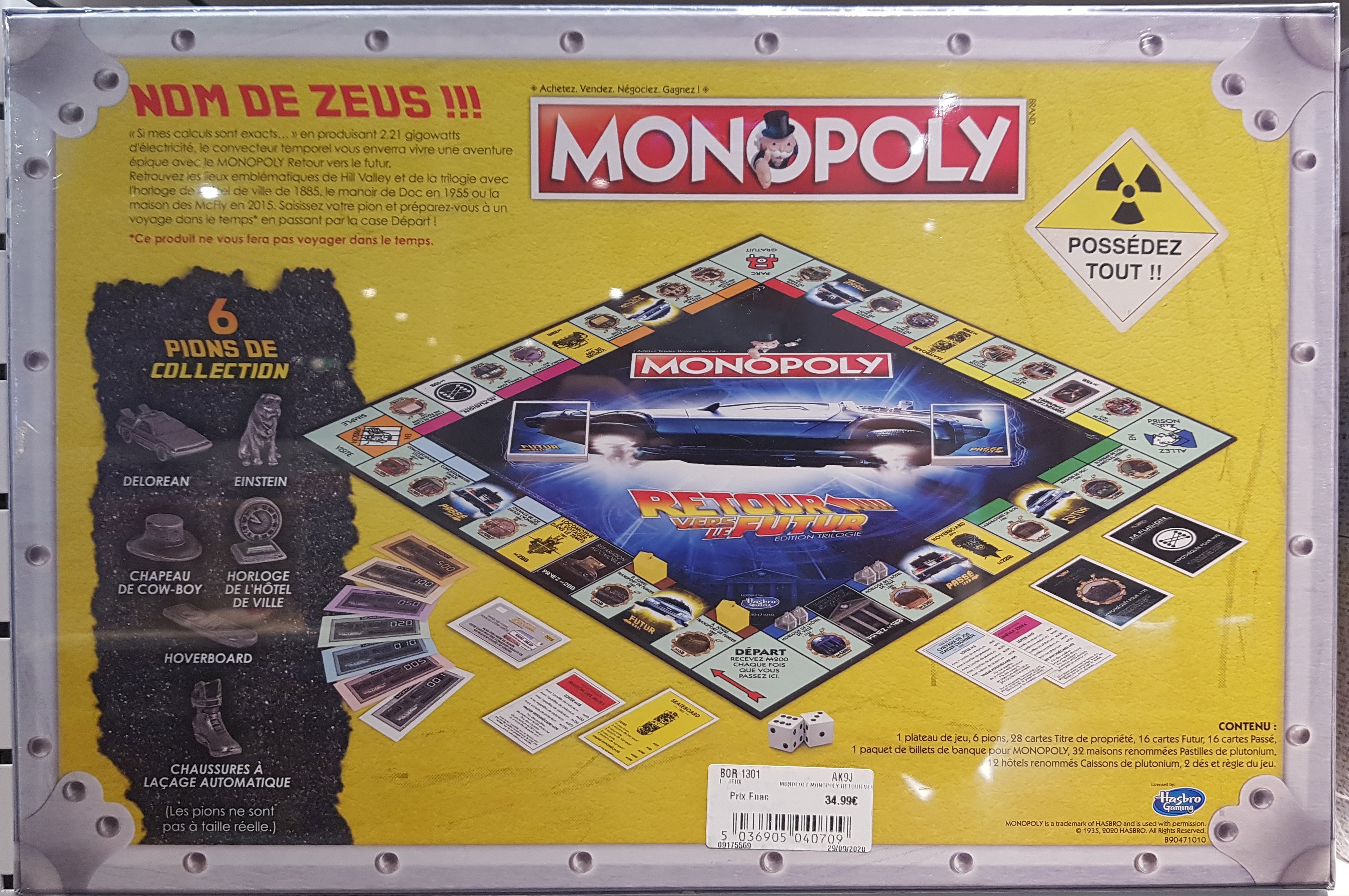 MONOPOLY - Retour Vers Le Futur (FR) : : Jeu de